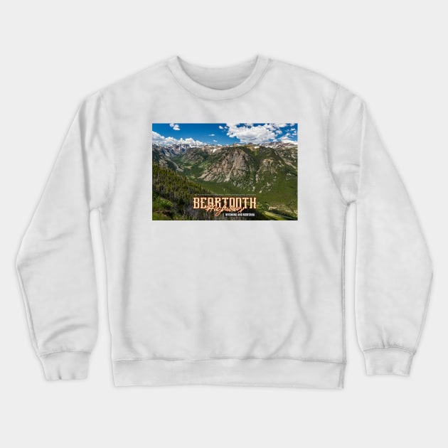 Beartooth Highway Wyoming and Montana Crewneck Sweatshirt by Gestalt Imagery